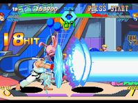 une photo d'Ã©cran de X-Men VS Street Fighter sur Sony Playstation